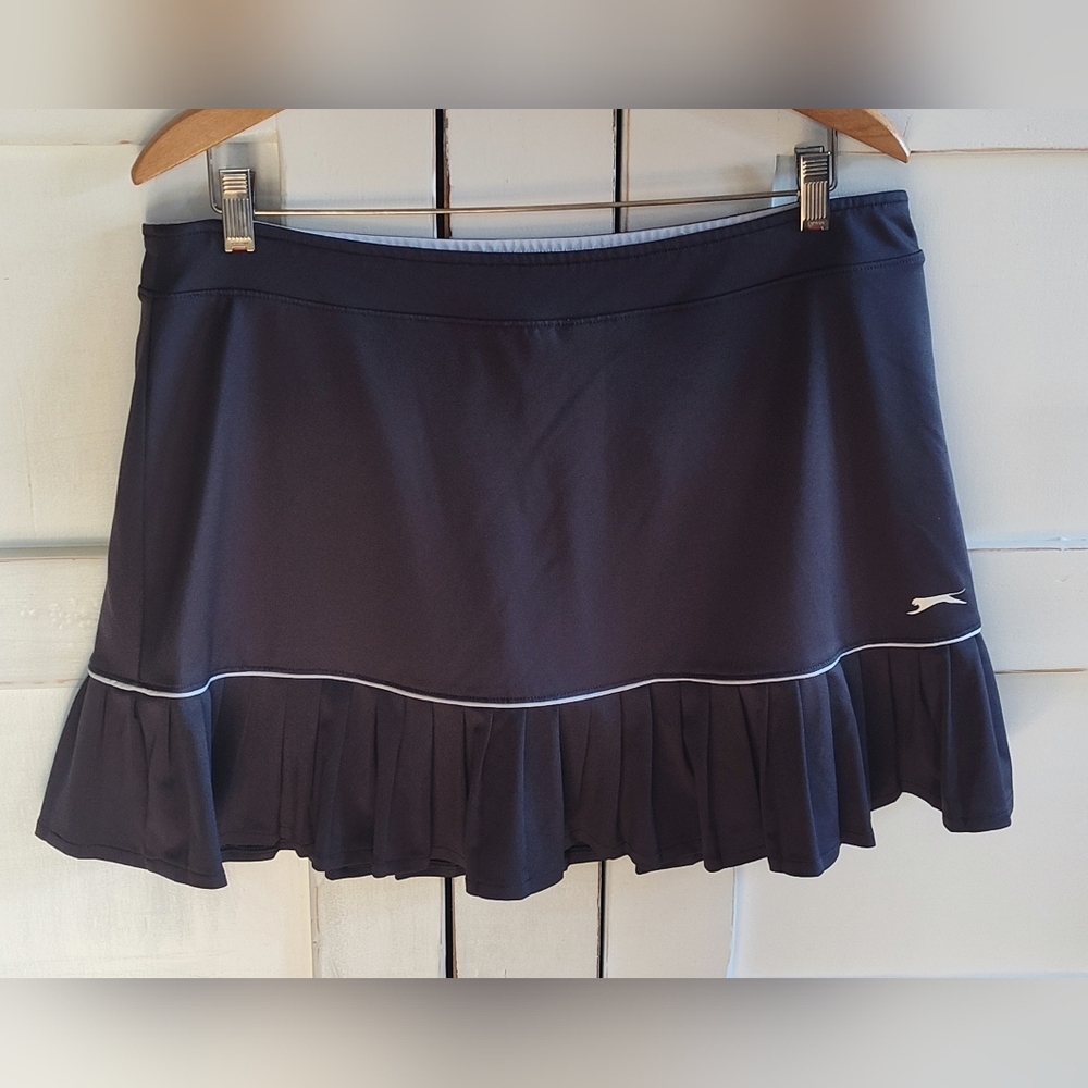 Slazenger Women's Blue Grey Golf Pickleball Activewear Skort | Size Large